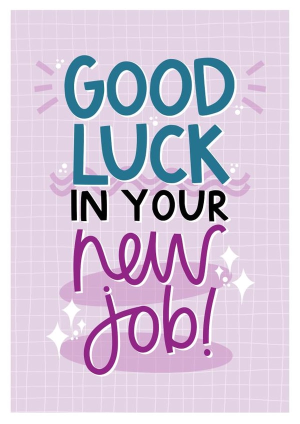 Bright And Bold New Job Card created by Amy Writes