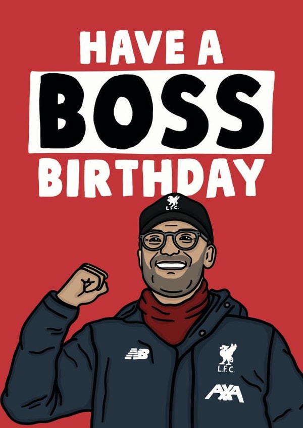 Jurgen Klopp liverpool football club birthday card created by Studio Doodles