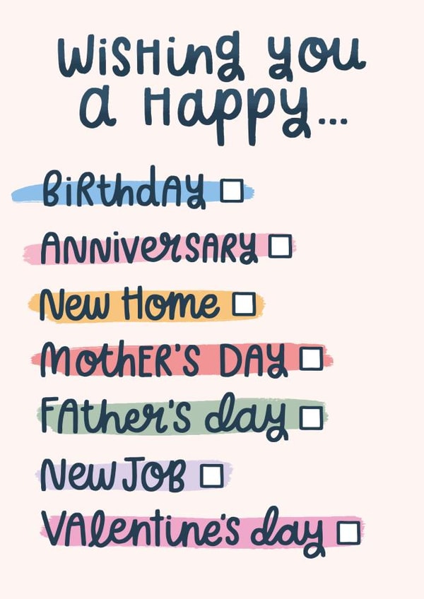 multiple occassions - card created by katie illustrated