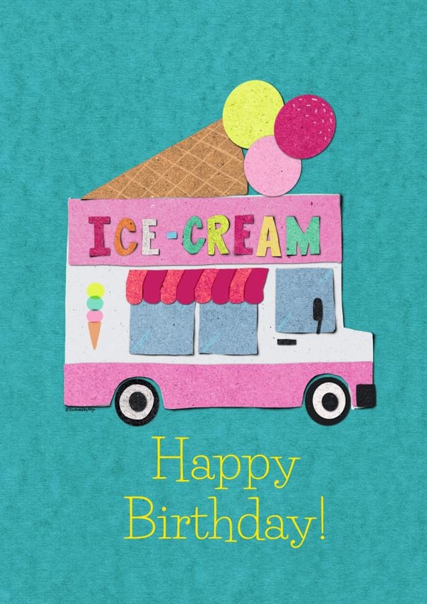 Ice cream van Birthday party! created by Illustrated by Pooja