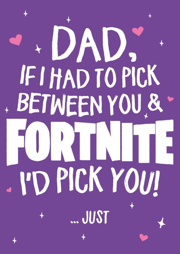 I'd pick you over fortnite created by Wild Card