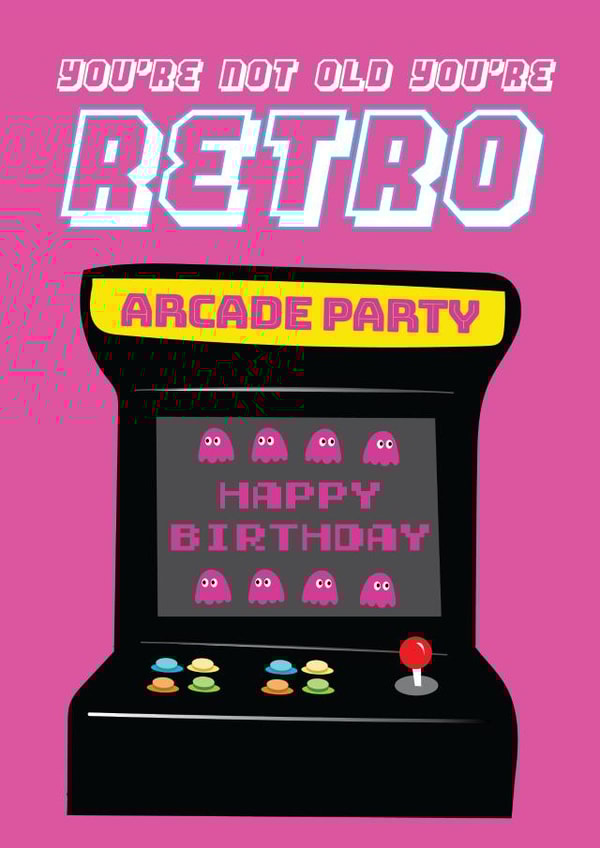 Retro Arcade - Happy Birthday Card created by @Laura Lonsdale Designs