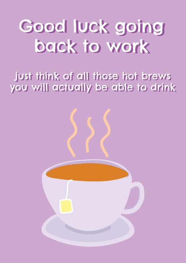 Maternity Leave Back To Work Card created by @Laura Lonsdale Designs