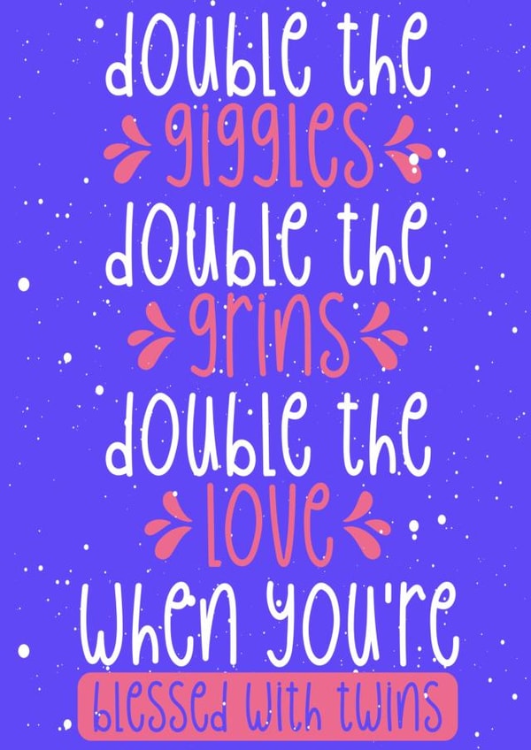 Congratulations On The Birth Of Twins created by Nina’s Novelties