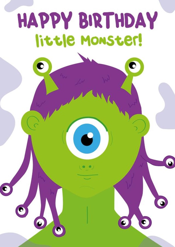 Little monster birthday card created by Leanne Creative
