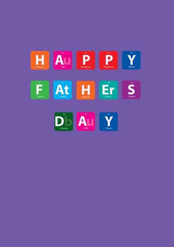 Periodic Table Happy Father's Day Card created by Doc Mock