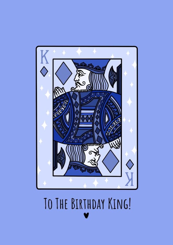 The Birthday King Birthday Card created by The Modest Lobster