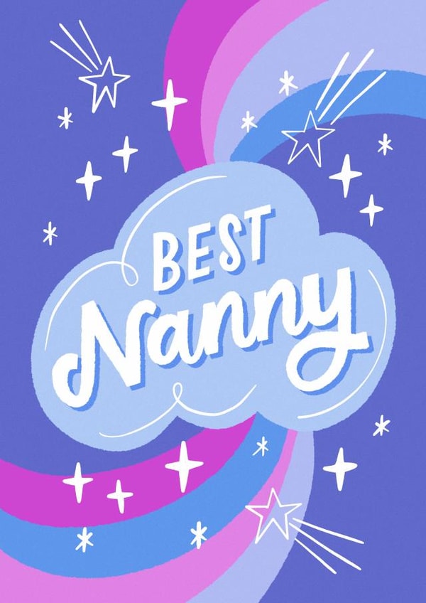 Cute Mothers Day Card - Nanny - Best Nanny created by Violet and Alfie