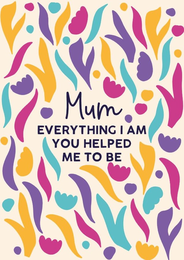 Colourful Pretty Mum Quote Card created by Xoxo Designs by Ruth