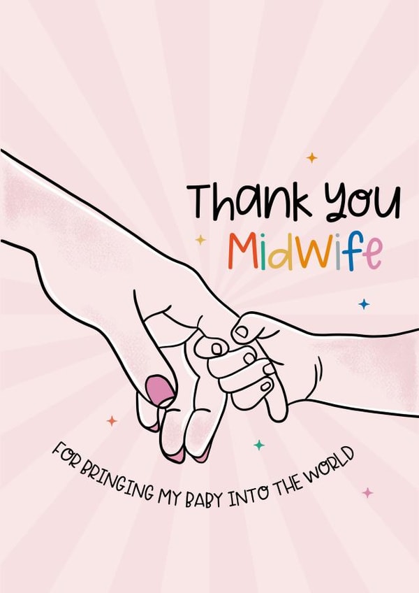 Thank you midwife created by Lucy Rose Party