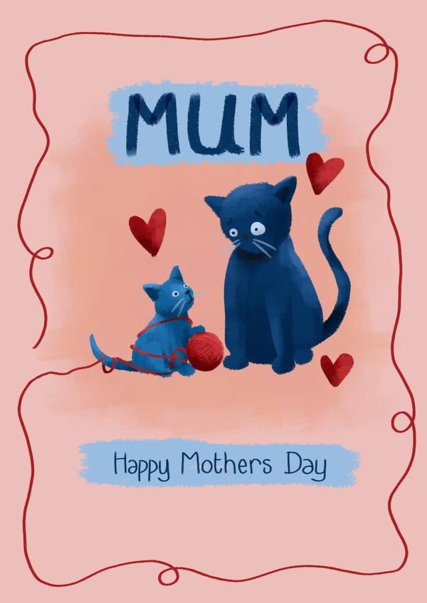 Cute Cat Card for Mum  created by PetitArt