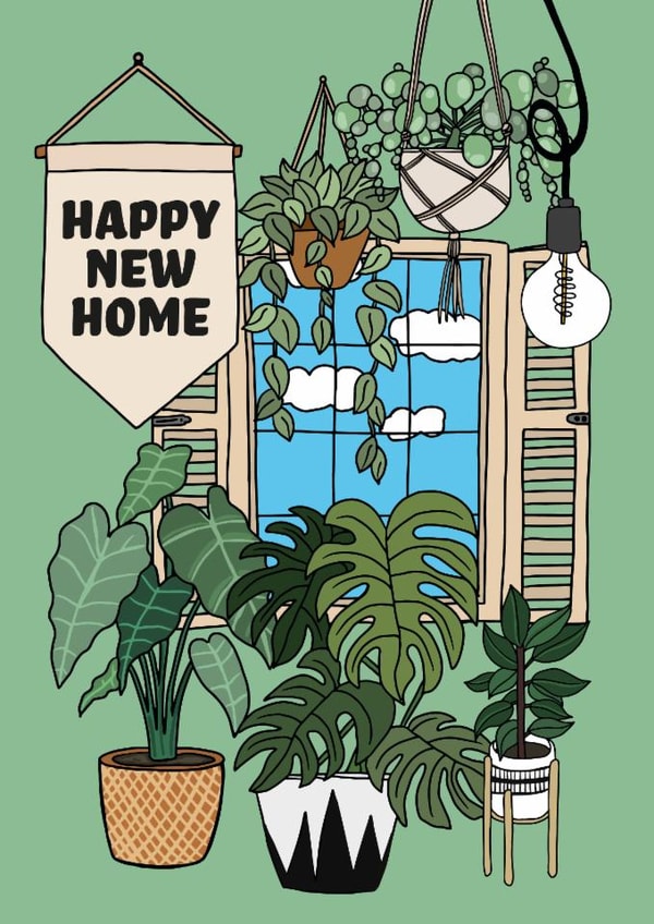 Happy New Home House Plants Card created by Talk & Tell