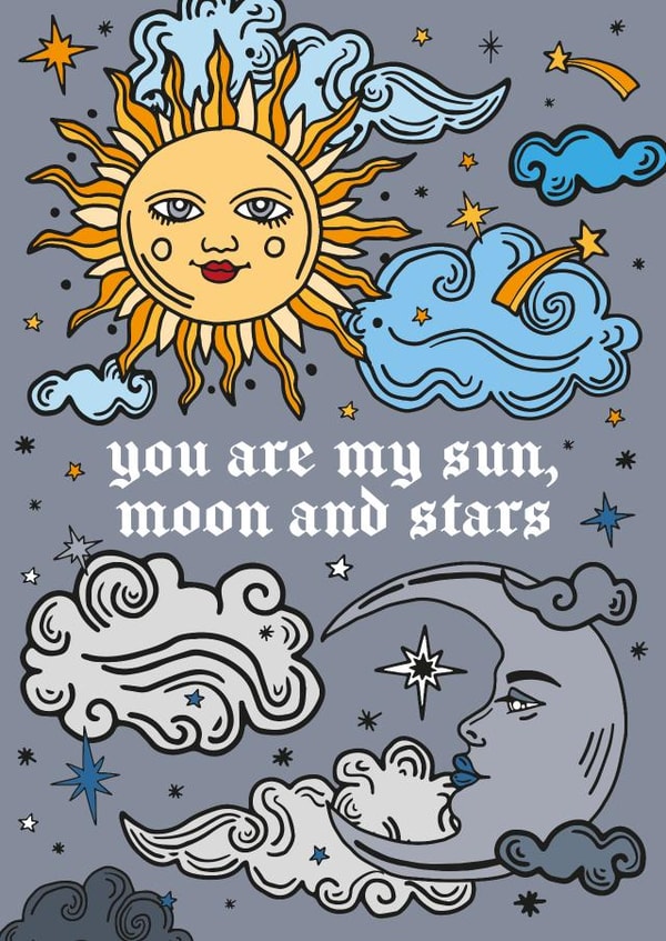 You Are My Sun, Moon and Stars Card created by Talk & Tell