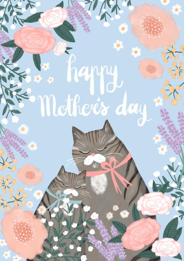 Cute Mothers Day Card - Mum - Cats - Happy Mothers Day created by Monsieur Dorian