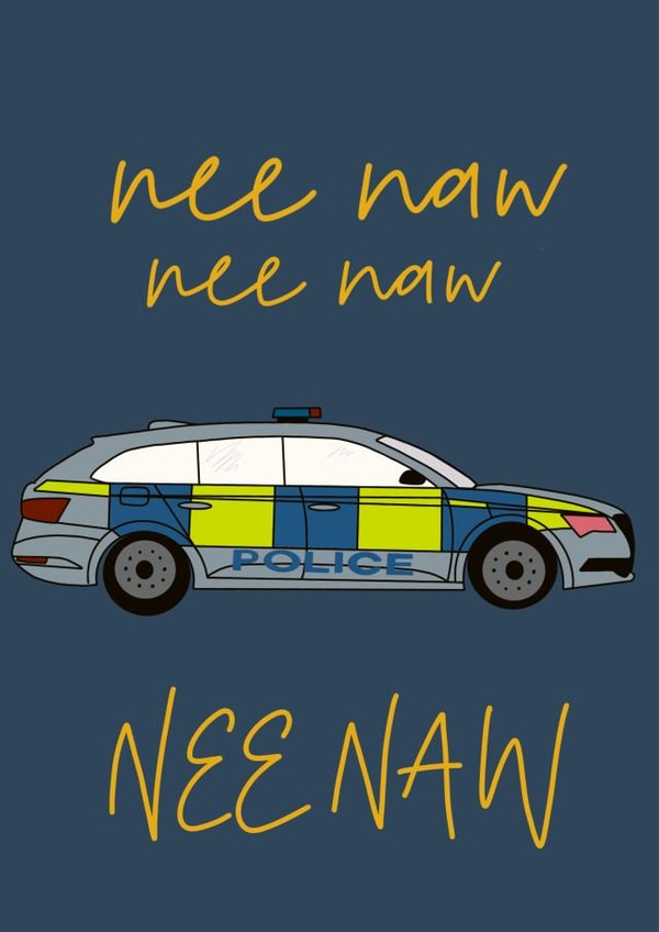Emergency Services Nee Naw Card created by Rosie White Designs