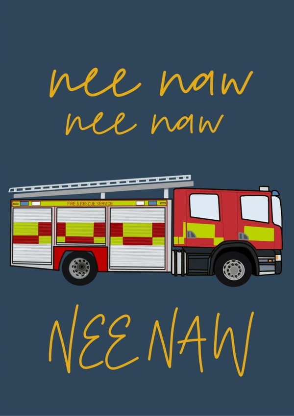 Emergency Services Fire Engine Card created by Rosie White Designs