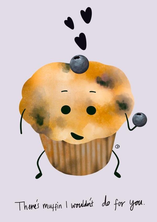 Muffin Greetings Card created by Dale  Barnes 