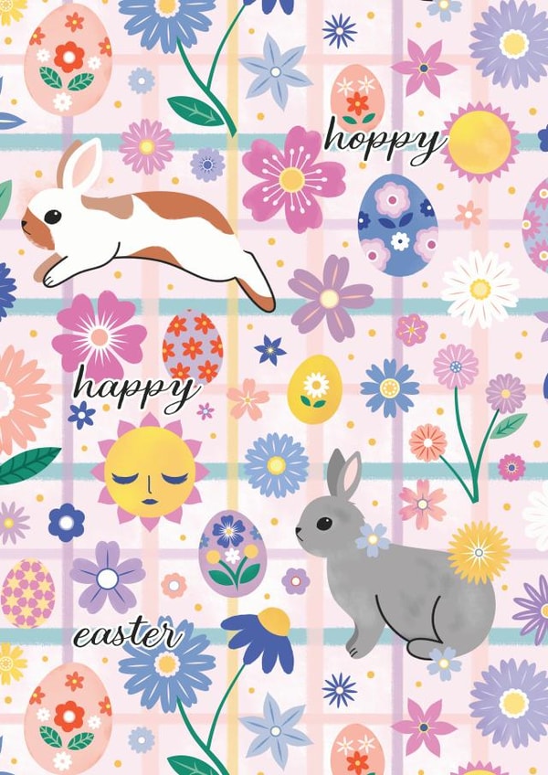 Bunnies & Eggs Hoppy Easter card created by Carly Watts