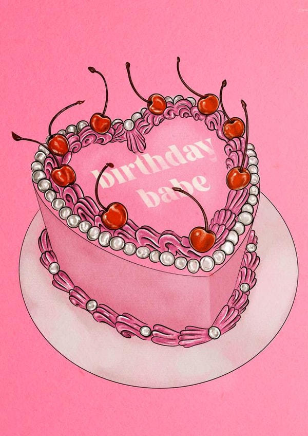 Birthday Babe Cake Card created by Zoe Wilson