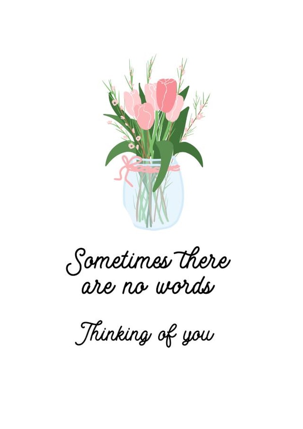 Thinking of you floral card created by tea please