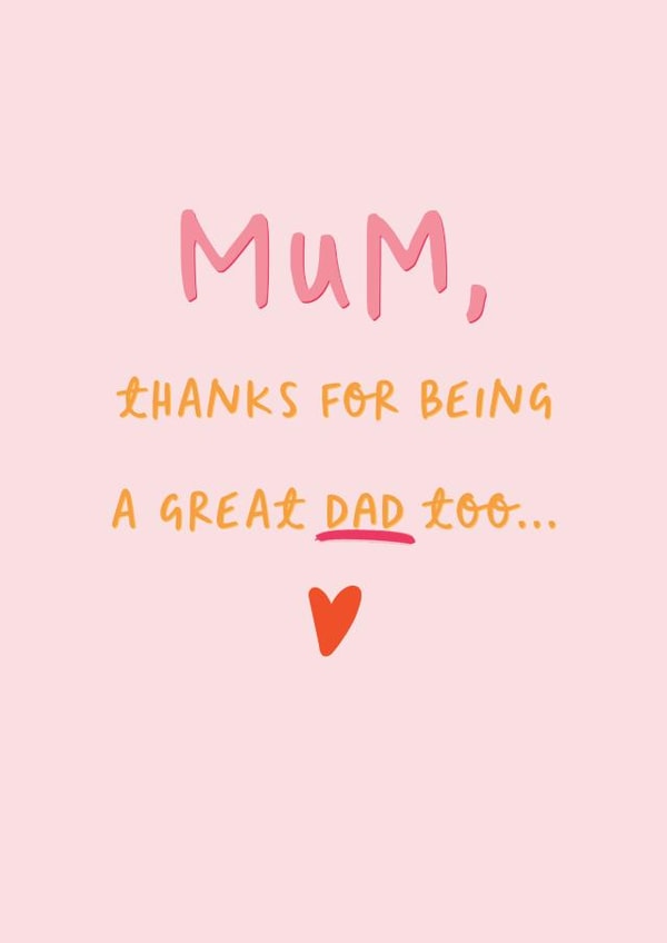 Father's Day Card for Mum created by Sweetlove Press