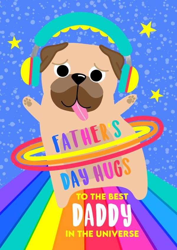 Father's Day Pug Hug created by Colour Pop Prints