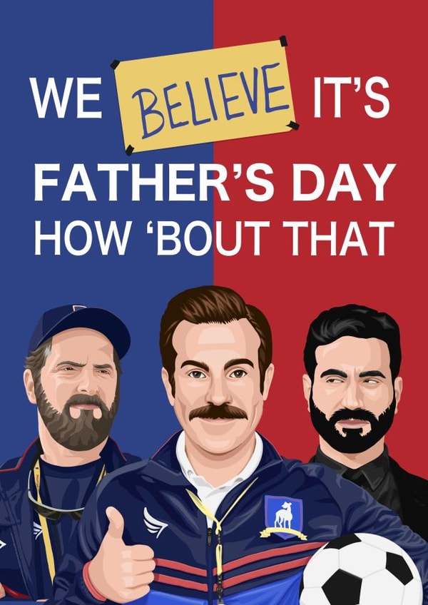 Ted Lasso Father’s Day card created by Ped Designs