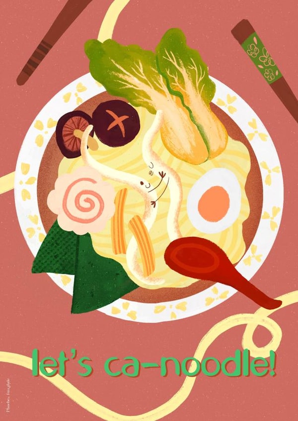 Let's ca-noodle! card created by Phoebe Cho