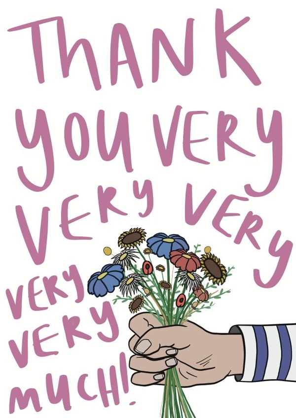 Thank You Flowery Boquet Card created by Childish Ramblings