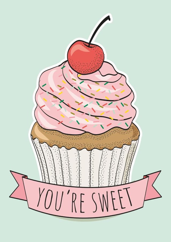 You're Sweet Cupcake: All occasion card created by Burnt Maple