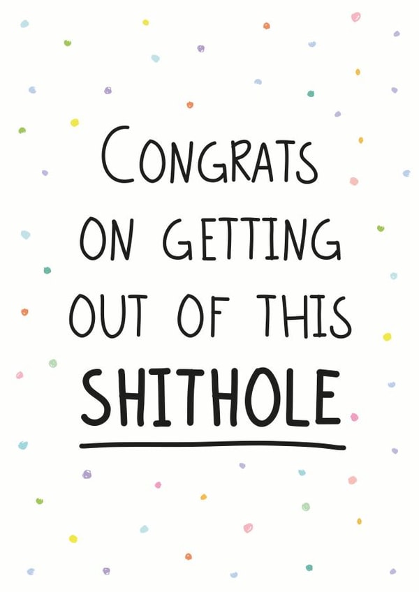 Congratulations on the new job Card created by Geordies Love Gin