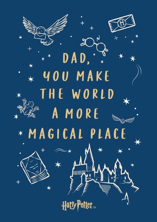 Cute Fathers Day Card - Harry Potter - Dad - Magical Place created by Cardology