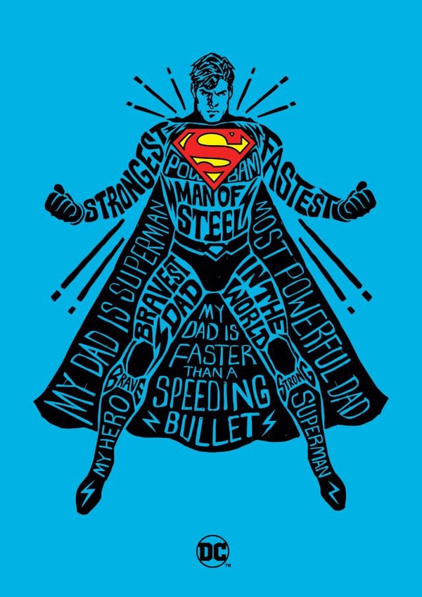 Heartfelt Father's Day/Birthday Card - Superman created by Cardology