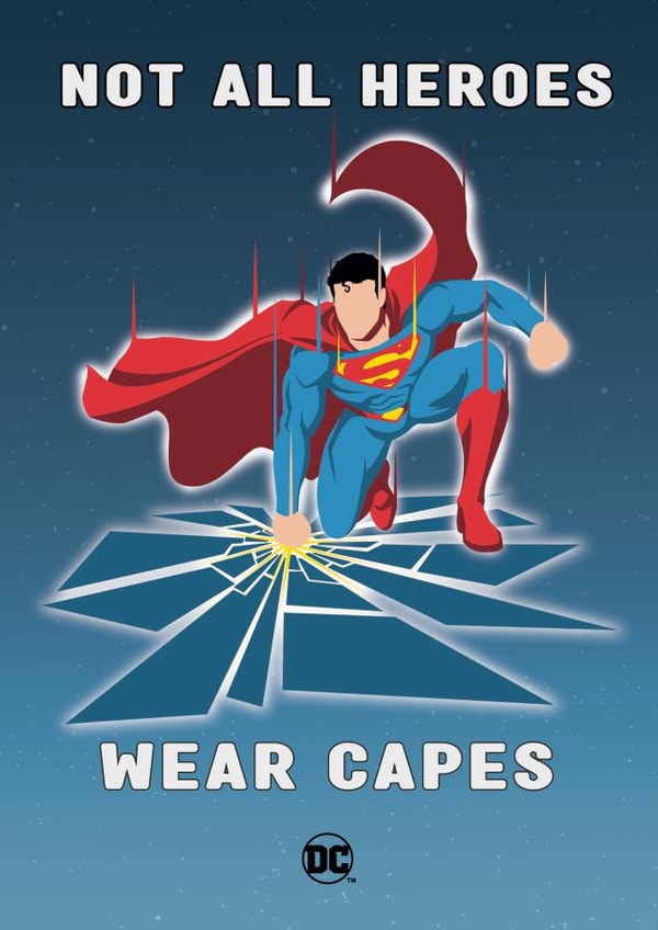 Fun Father's Day/Birthday Card - Not All Heroes Wear Capes - Superman created by Cardology
