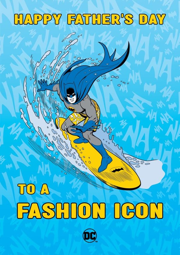 Fashion Icon Batman Father's Day card created by Cardology