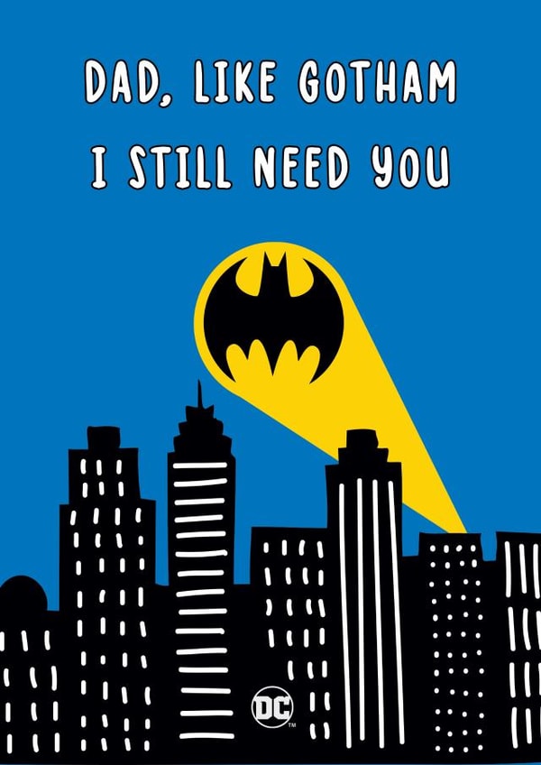 Cute Father's Day Card - Gotham - Batman Dad created by Cardology