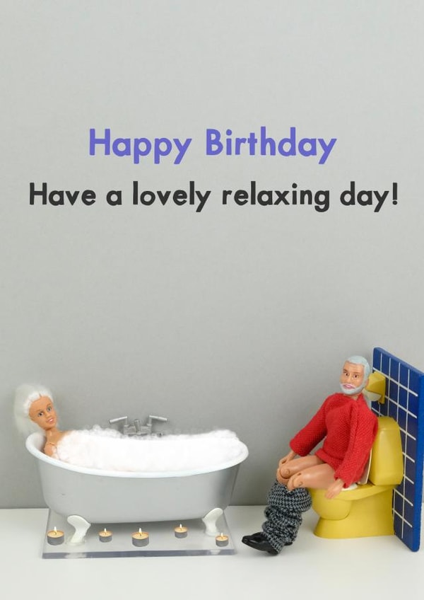 Relaxing birthday created by Bold & Bright Cards