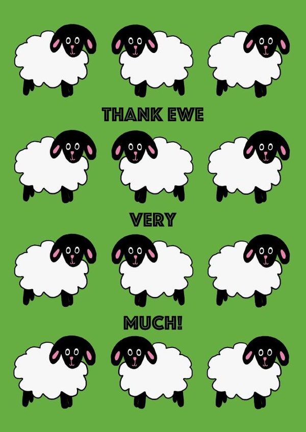 Thank Ewe Very Much  created by Her Joyful Heart