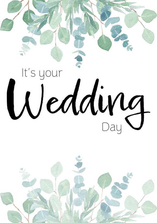 It's your wedding day card - Floral wedding card created by Ami Webster