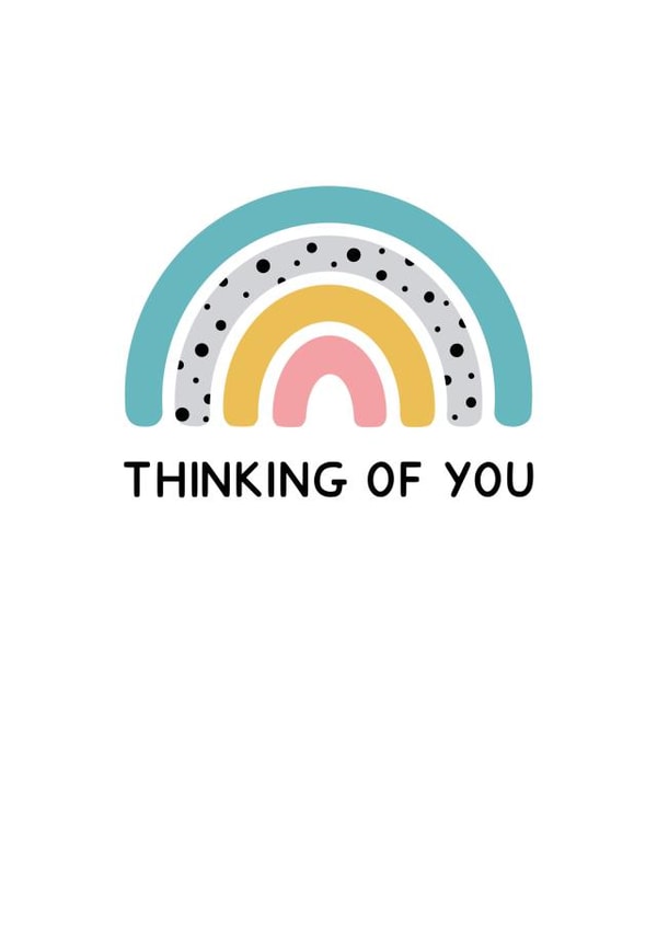 Thinking of you rainbow card created by Jeff and the Squirrel
