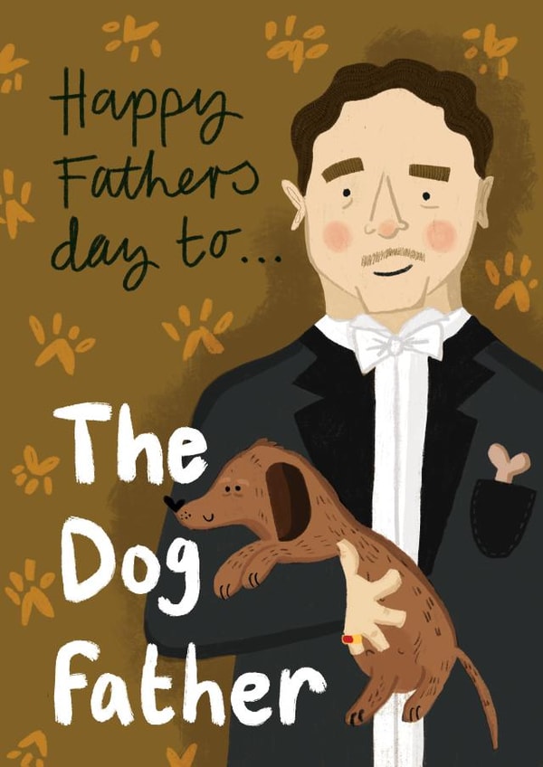 The dog Father's day card created by Faye Finney