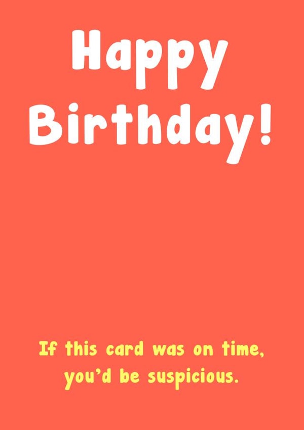 Suspicious Birthday Card created by Card and Cake