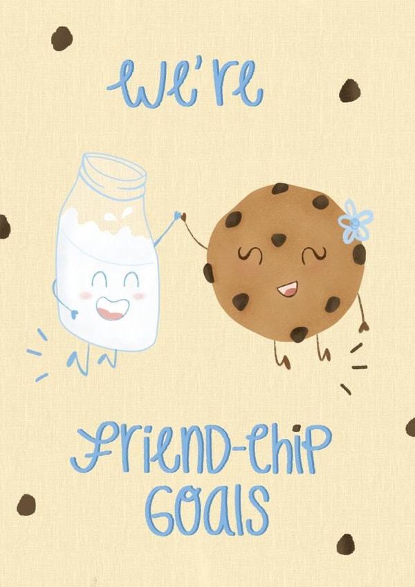 We're Friend-Chip Goals Food Card created by Sarah Bédard