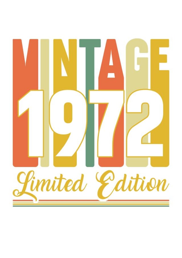 Limited Edition 1972 Birthday Card created by SIMO 08