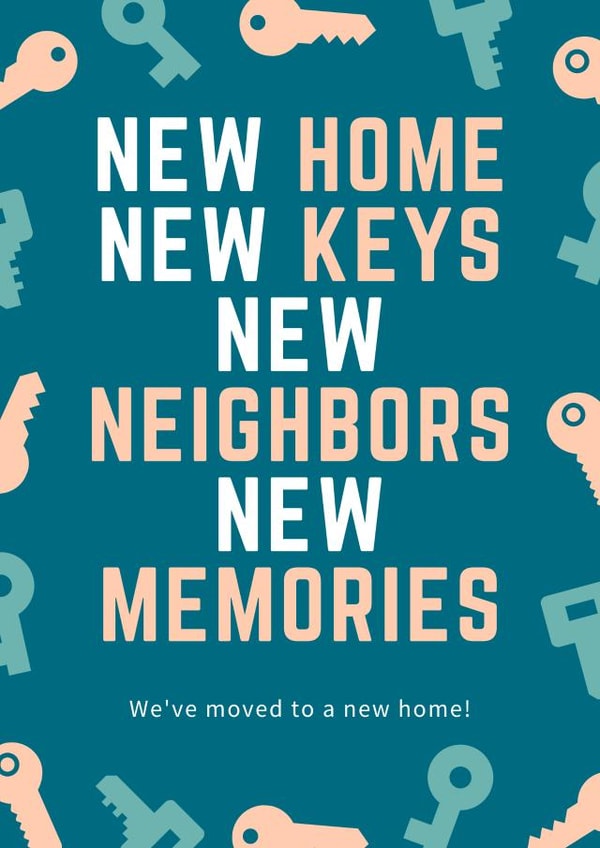 Funny All New Everything New Home Card - Keys - New Home New Keys New Neighbours New Memories created by Dany Mallky