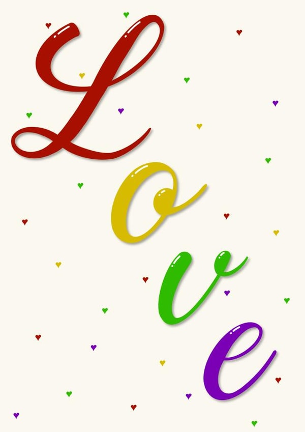 Love in rainbows created by @CharliePixieCrafts