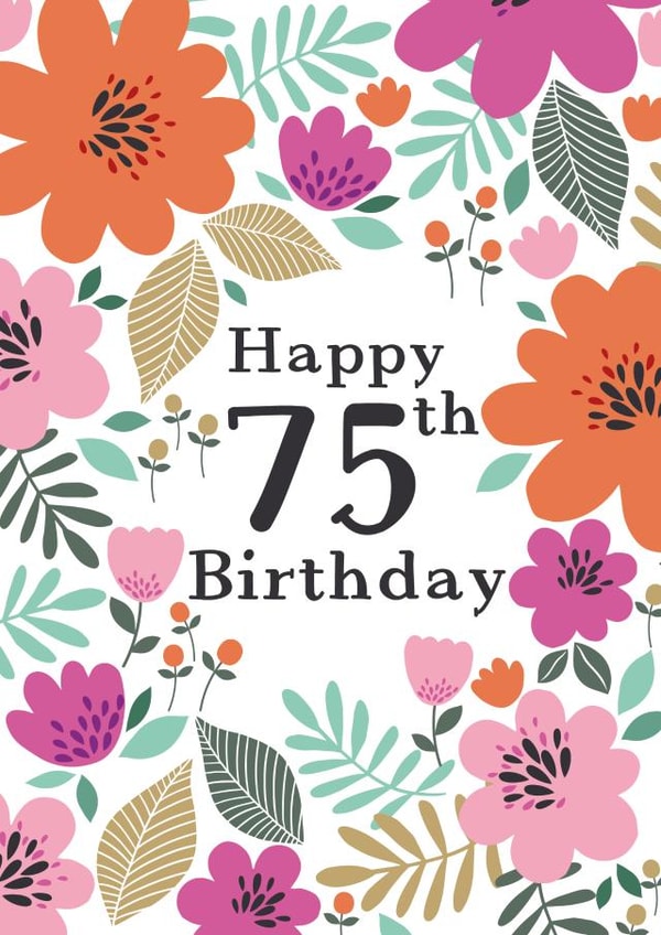 Happy 75th Birthday created by Sarah Corcoran