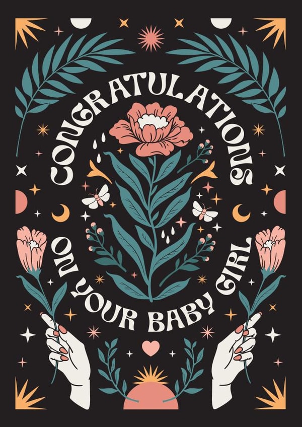 Congratulations on your Baby Girl! created by Oh Ellie Studio