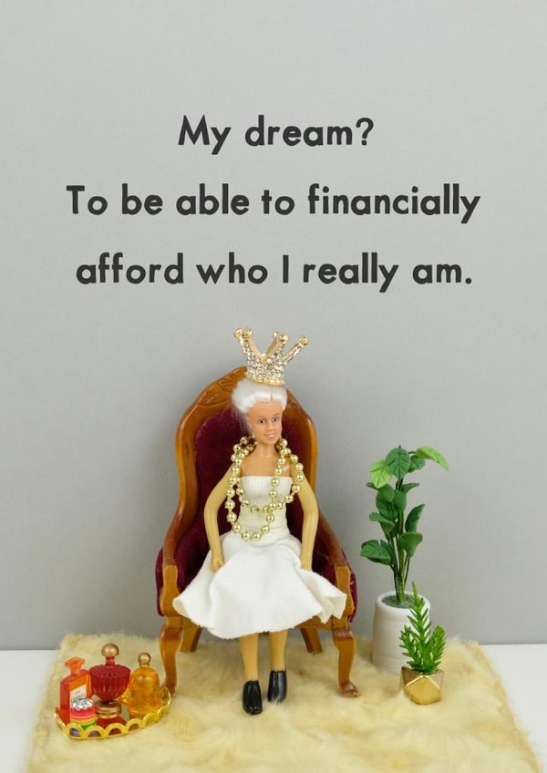 Financial dreams created by Bold & Bright Cards