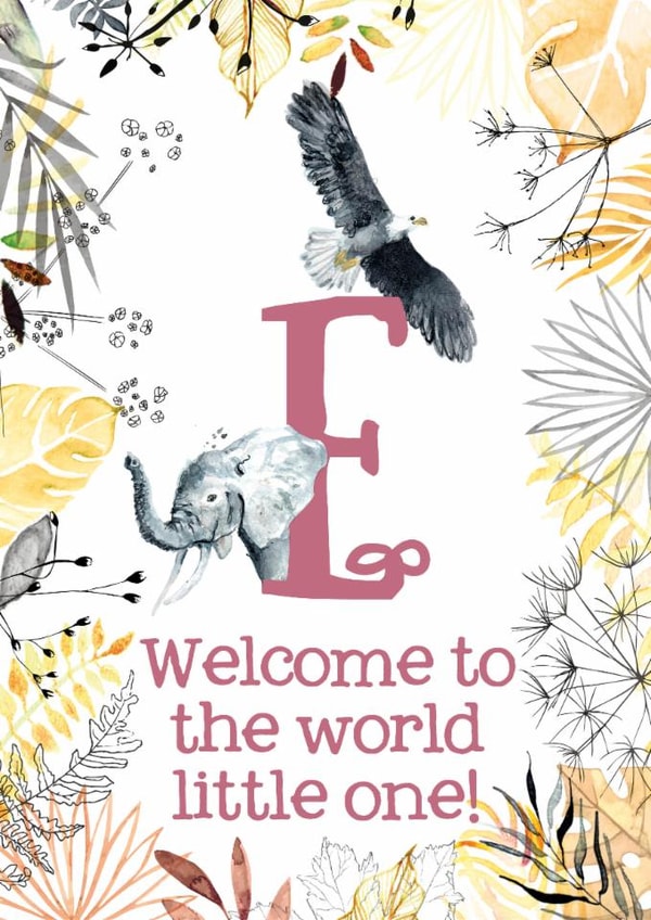 Gender Neutral Animal Themed New Baby for Name Beginning with E created by Kate Moby